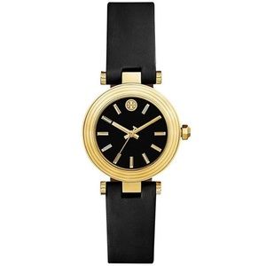 New Tory Burch Watch  black leather gold hardware